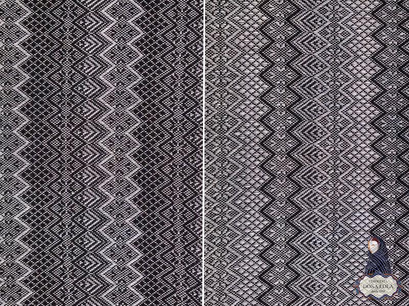 Rebozo Color Negro y Blanco