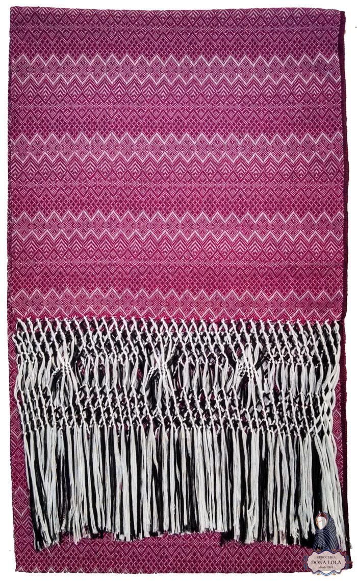 Rebozo Color Blanco y Rojo