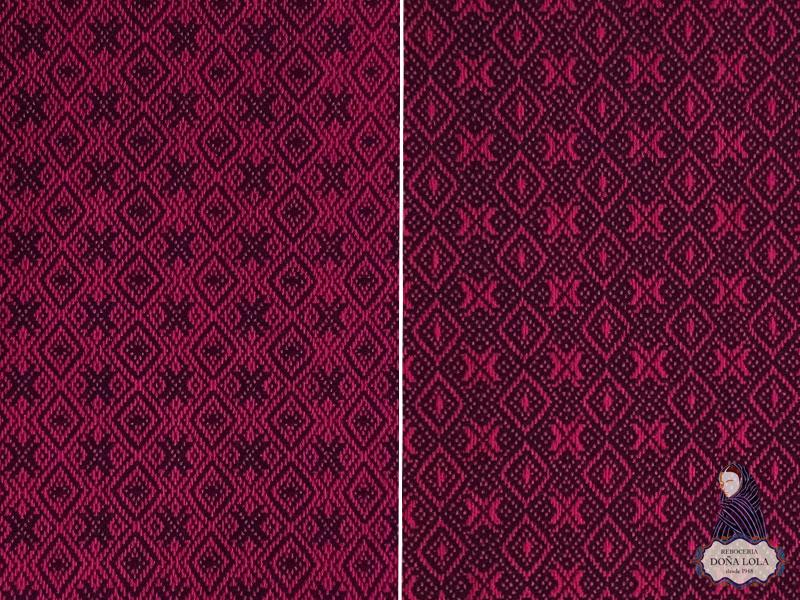 Rebozo Color Negro y Fucsia