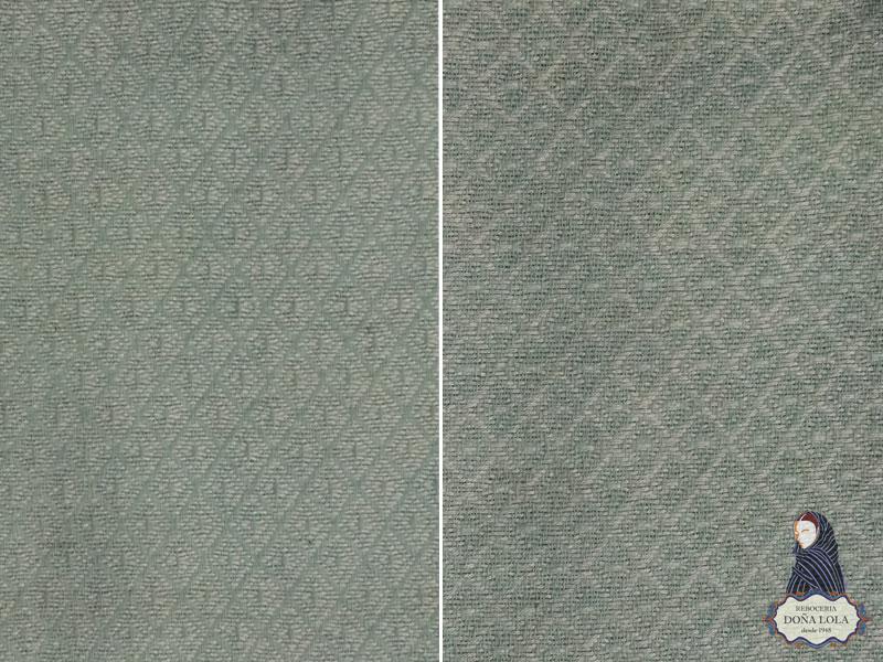 Rebozo de Rombos Color Blanco y Aguamarina