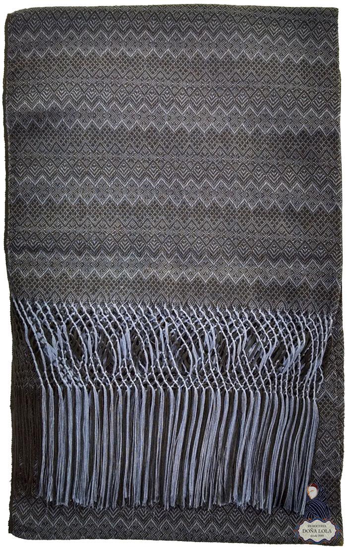 Rebozo Color Negro y Azul