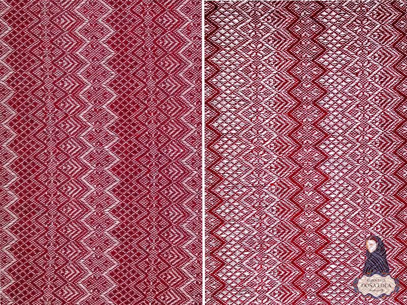 Rebozo Color Negro, Blanco y Rojo